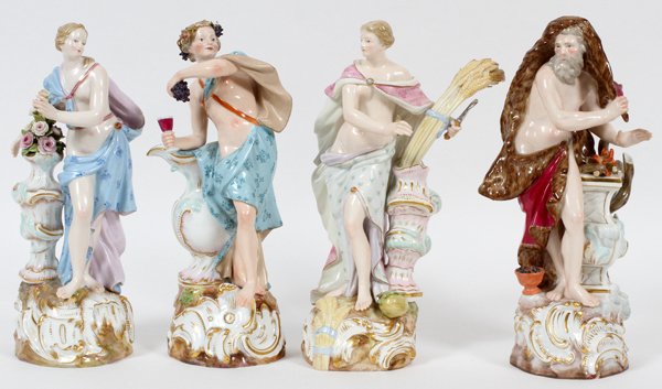 MEISSEN PORCELAIN ALLEGORICAL FIGURES LATE 19TH C. (1 of 3)