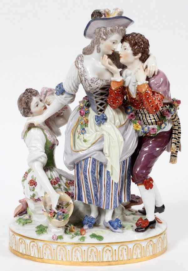 MEISSEN PORCELAIN FIGURE GROUP LATE 19TH C. (1 of 4)