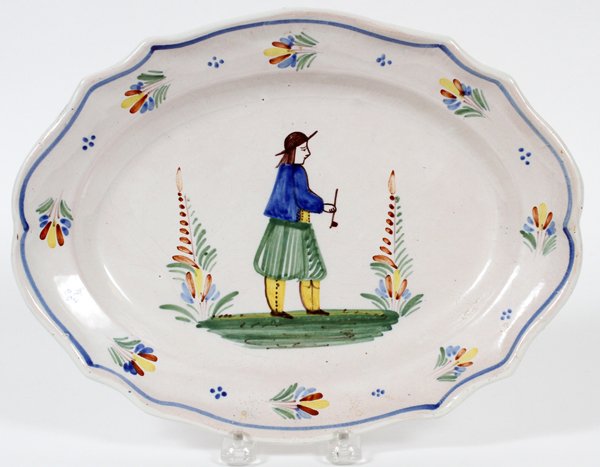 HENRIOT QUIMPER FRENCH FAIENCE PLATTER (1 of 2)