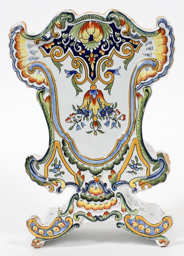 FRENCH FAIENCE VASE 19TH C. (1 of 3)