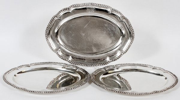 GEORGE III STERLING PLATTERS LONDON C. 1784-1790 (1 of 3)