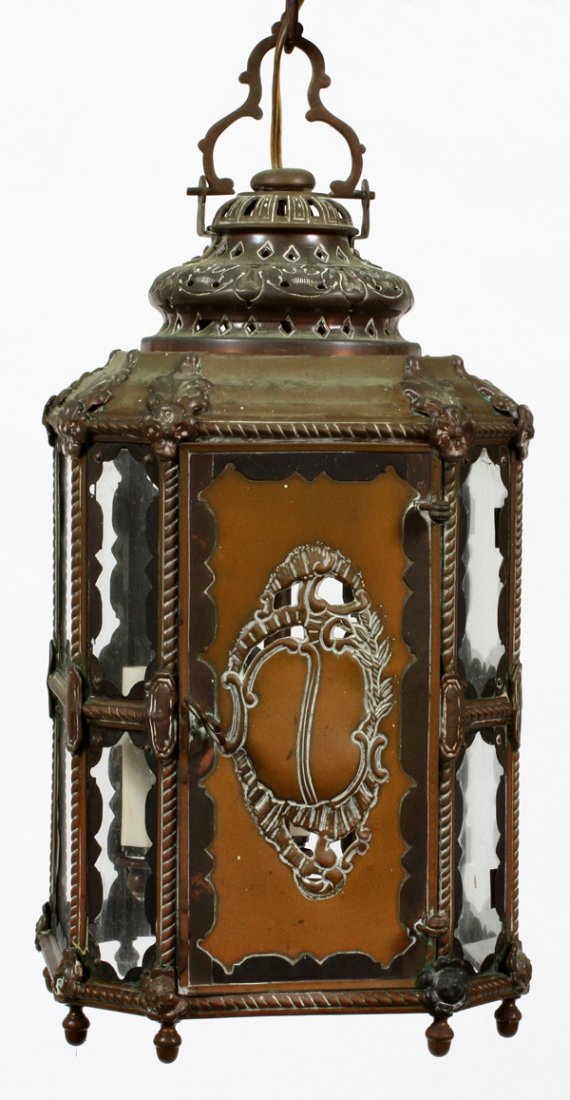 MOORISH STYLE METAL HANGING LANTERN (1 of 2)