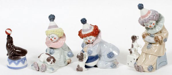 LLADRO PORCELAIN FIGURES, FOUR (1 of 1)