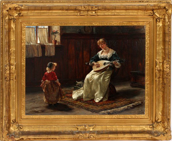 ALBERT FRIEDRICH SCHRODER OIL ON WOOD PANEL 1887 (1 of 5)