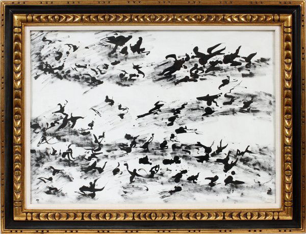 HENRI MICHAUX OIL ON PAPER 1971 (1 of 6)