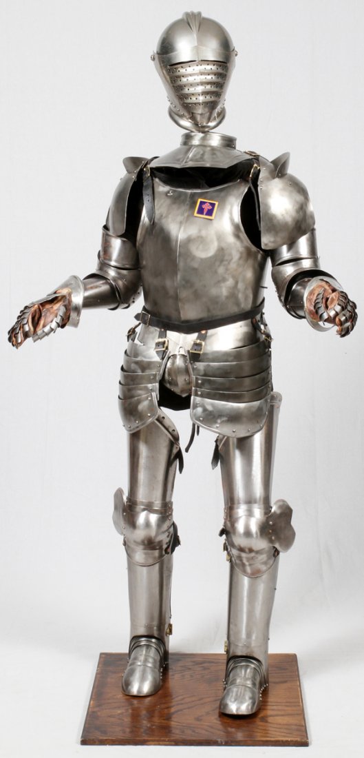 MACKENZIE-SMITH, SHEET METAL & FABRIC SUIT OF ARMOR (1 of 2)