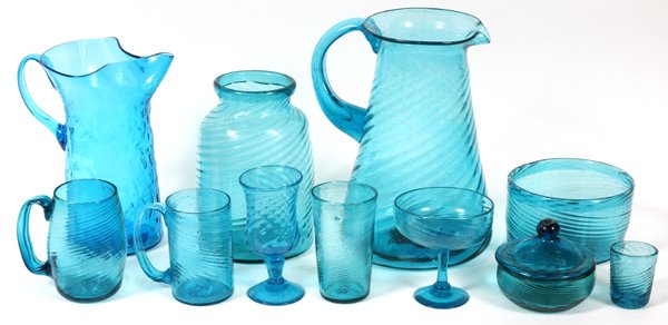 MEXICAN HAND BLOWN GLASS WARE 40 PCS. (1 of 1)