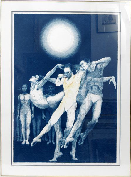 G. H. ROTHE MEZZOTINT, "ALVIN W/ THE DUTCH": G. H. ROTHE [USA *1935], MEZZOTINT, #228/300, 43" X 30", "ALVIN WITH THE DUTCH":"Alvin With the Dutch".