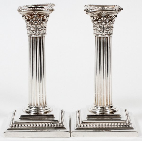 GORHAM STERLING CANDLESTICKS 1907 PAIR (1 of 2)