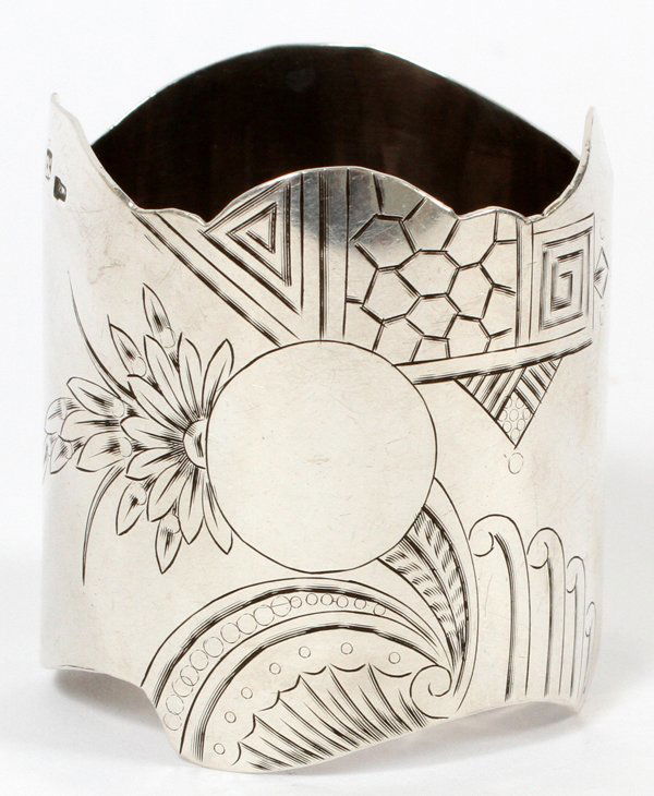 RUSSIAN SILVER NAPKIN RING MOSCOW C. 1896-1908 (1 of 2)