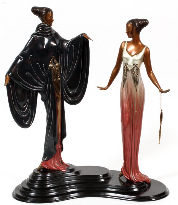 ERTE DOUBLE BRONZE SCULPTURE GROUP  #166/500 (1 of 4)