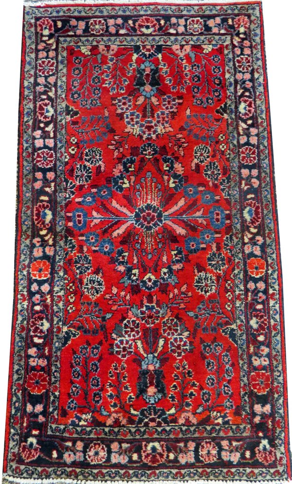HAMADAN/DERGAZINE PERSIAN RUG EARLY 20TH C. (1 of 4)