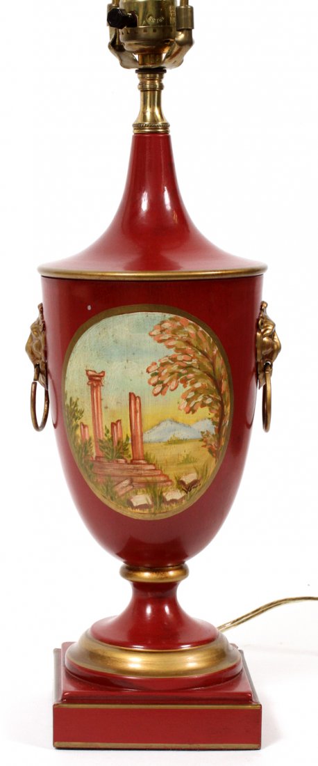 SCENIC TOLE URN FORM TABLE LAMP (1 of 3)