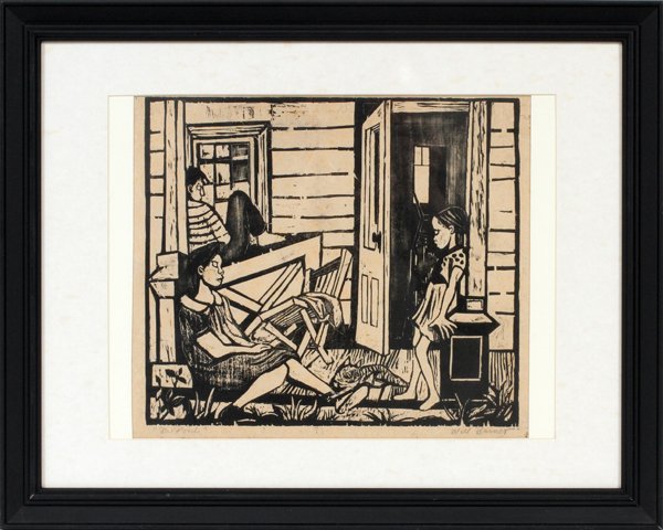 WILL BARNET WOODCUT C. 1937 (1 of 4)