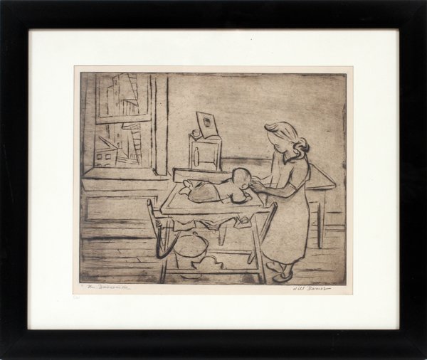 WILL BARNET ETCHING C. 1939 (1 of 3)