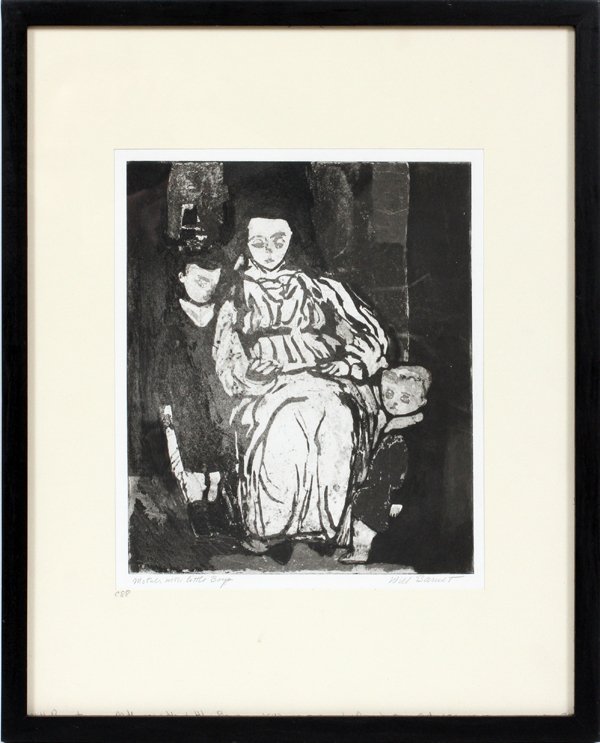 WILL BARNET BLACK & WHITE AQUATINT C. 1942 (1 of 3)