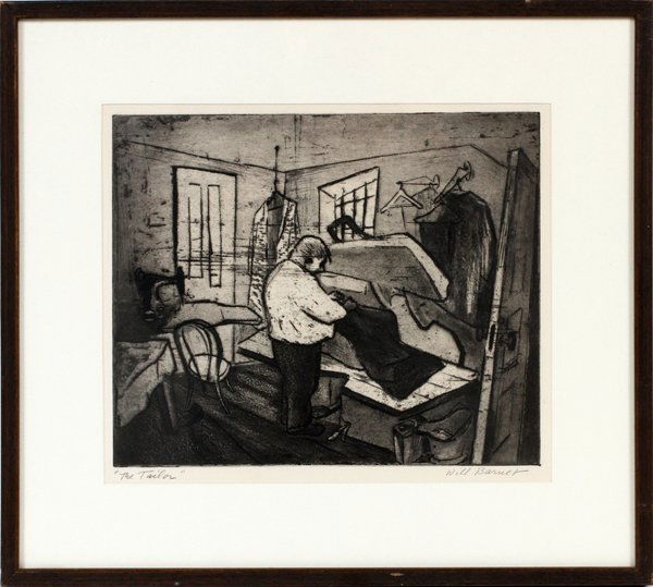 WILL BARNET ETCHING C. 1936 (1 of 2)
