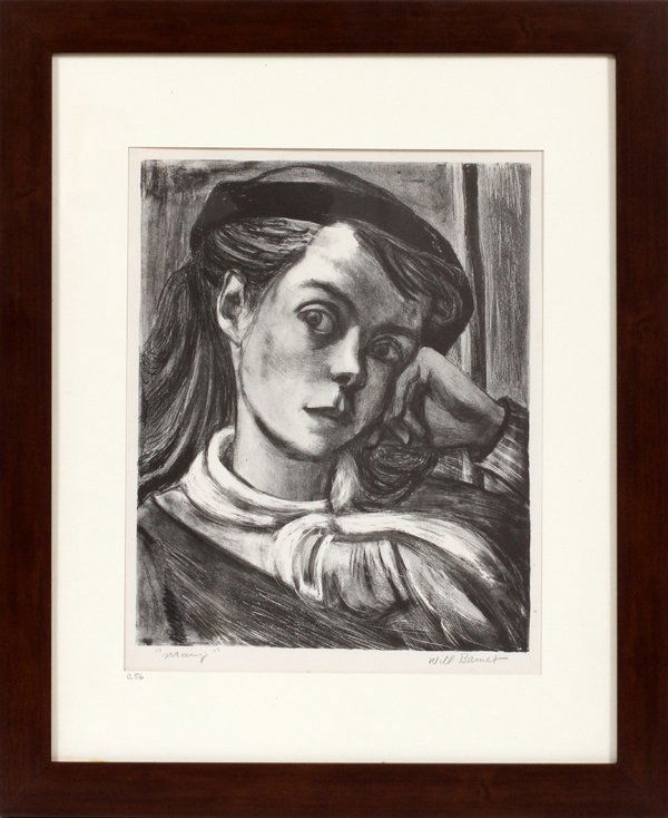 WILL BARNET BLACK & WHITE LITHOGRAPH C. 1936 (1 of 3)