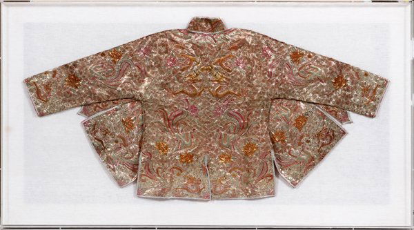 CHINESE SILVER & GOLD THREAD CAPE/JACKET 20TH C. (1 of 3)