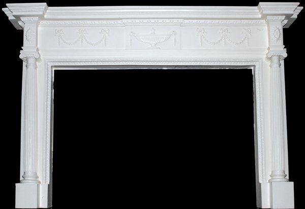 FEDERAL STYLE PLASTER FIREPLACE MANTEL (1 of 2)