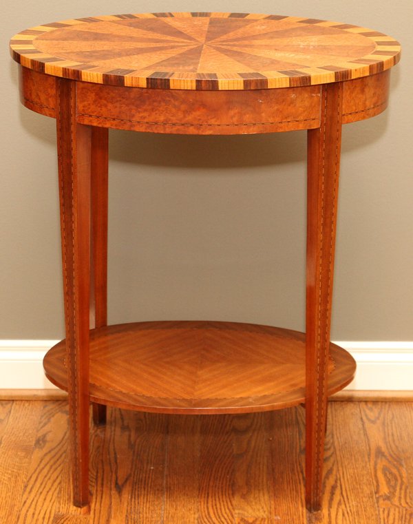 INLAID WALNUT OCCASIONAL TABLE (1 of 3)