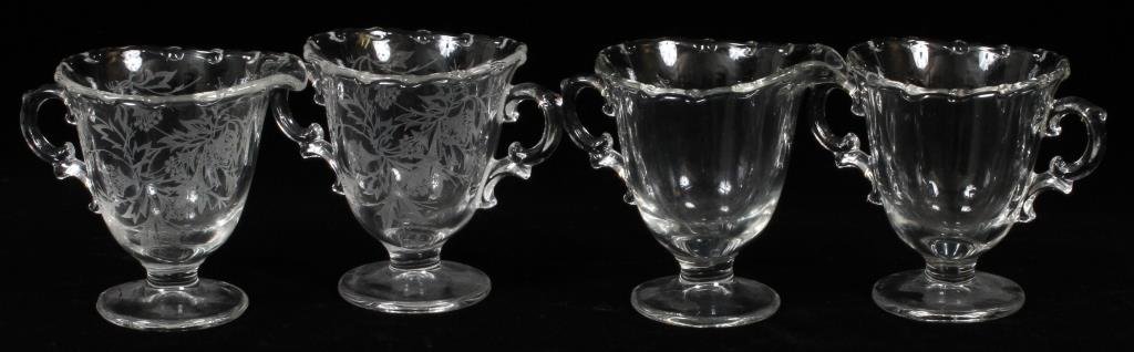 TWO CRYSTAL SUGAR/CREAMER SETS, 4 PC (1 of 1)