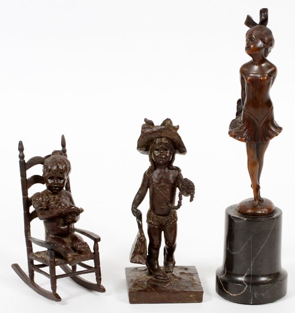 JFFLAND & MIA BRONZE FIGURAL SCULPTURES 3 PIECES (1 of 4)