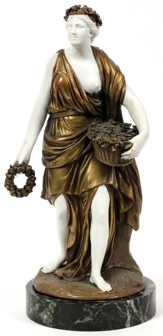 FRENCH HAND-PAINTED PORCELAIN FIGURE 19TH.C. (1 of 2)