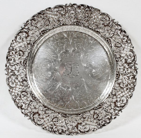 ROGER WILLIAMS SILVER CO. STERLING PLATTER (1 of 3)