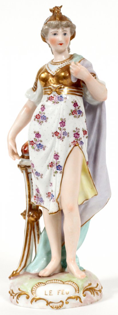 GERMAN HAND PAINTED PORCELAIN FIGURE EARLY 20TH C. (1 of 3)