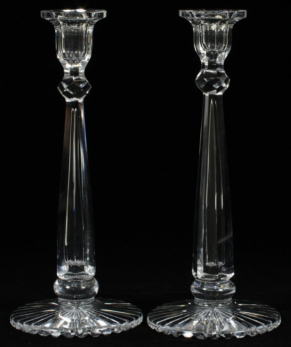 LIBBEY CRYSTAL SINGLE-LIGHT CANDLESTICK HOLDERS (1 of 2)