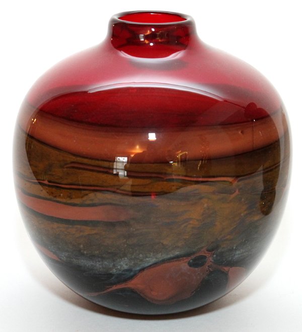 DANIEL EDLER STUDIO GLASS VASE 1976 (1 of 3)