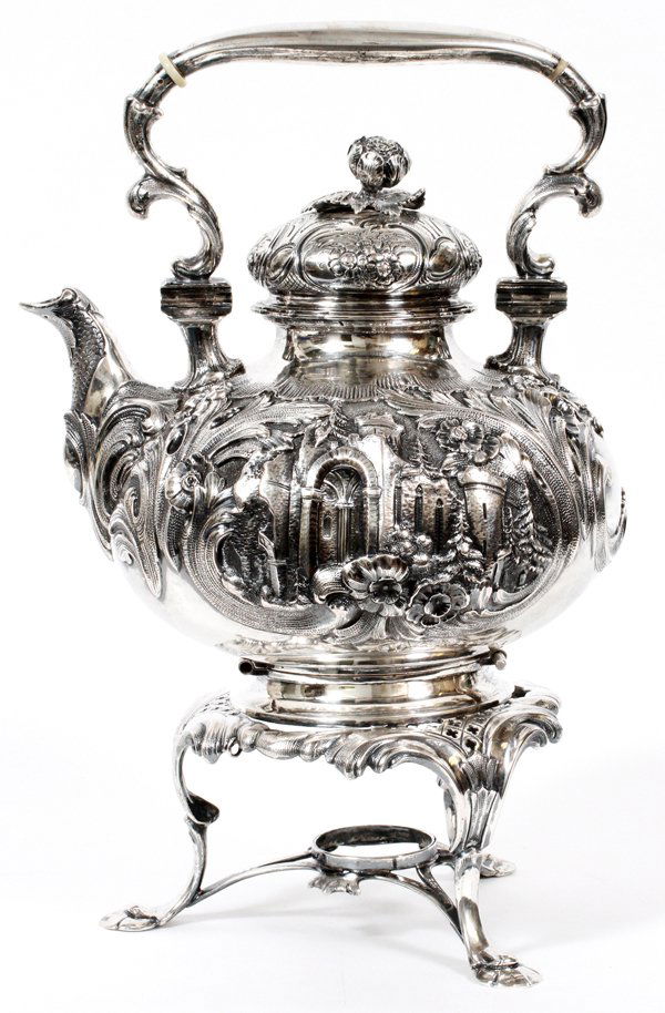 WILKENS SILVERPLATE HOT WATER KETTLE & STAND (1 of 5)