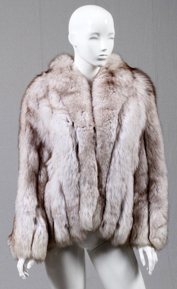 'FURS BY KIRSCHNER' POLAR WHITE FOX JACKET SIZE 4 (1 of 2)