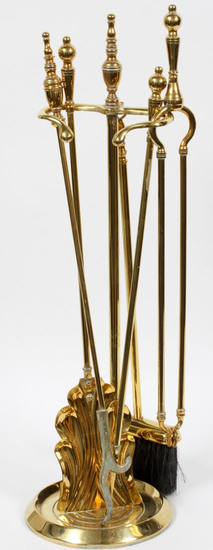 BRASS FIRE TOOLS ON STAND (1 of 1)