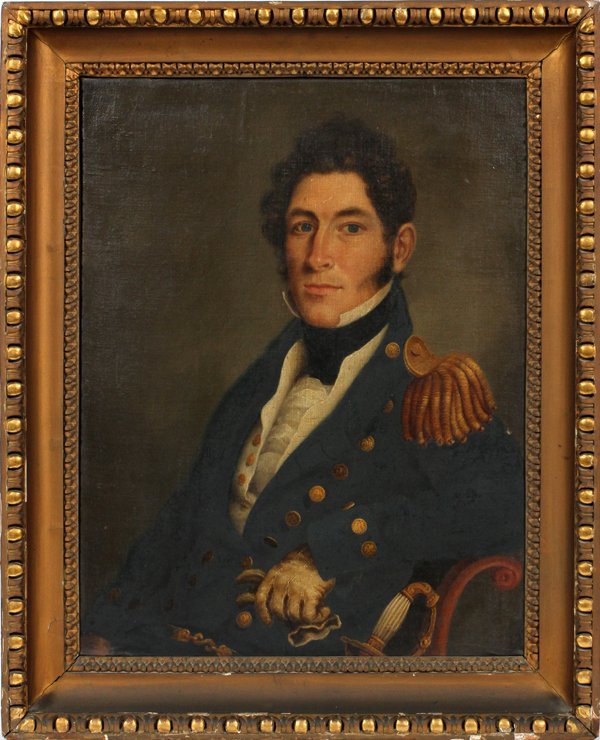 AMERICAN OIL ON CANVAS C. 1850 (1 of 4)