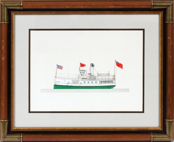 FRANK R. CREVIER INK & WATERCOLOR ON BOARD C. 1968 (1 of 3)