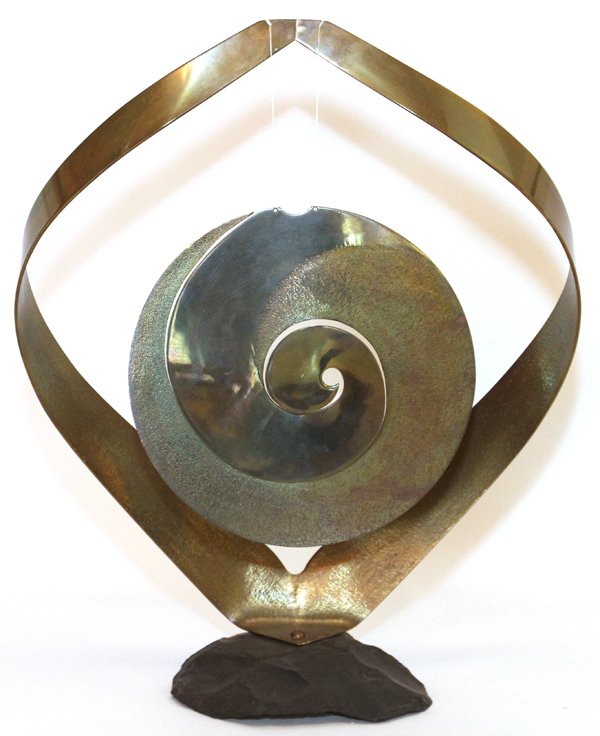 JAMES NANI BRONZE HANGING ABSTRACT SCULPTURE (1 of 3)