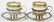 LIMOGES PORCELAIN & STERLING SILVER DEMI-TASSE SET - 2