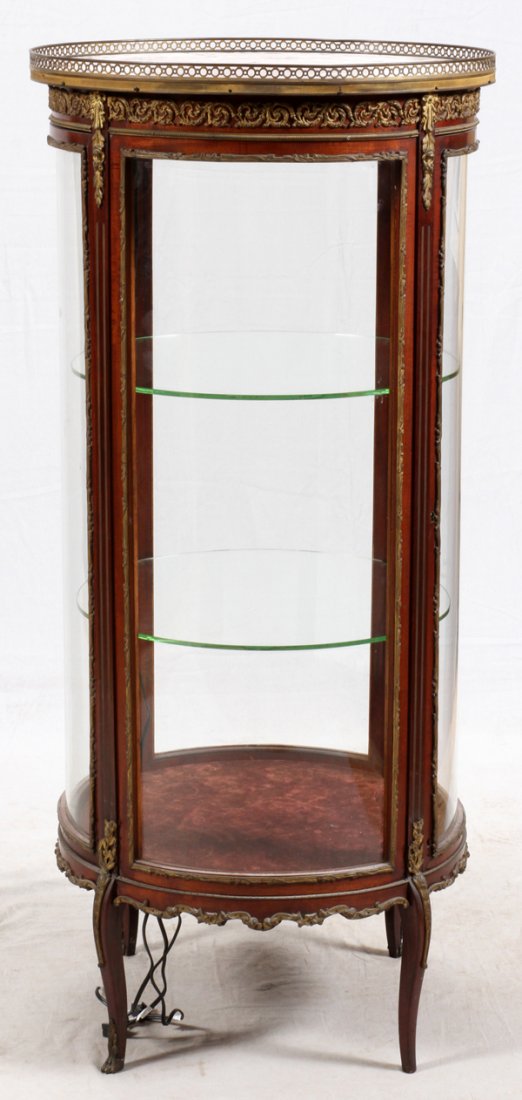 FRENCH ROUND CURIO CABINET 19TH C. (1 of 3)