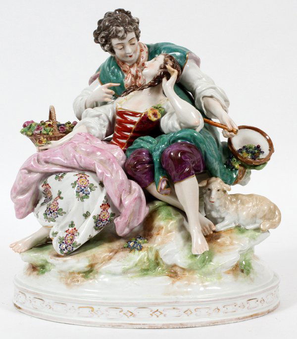VOLKSTEDT GERMAN PORCELAIN FIGURE GROUP (1 of 3)