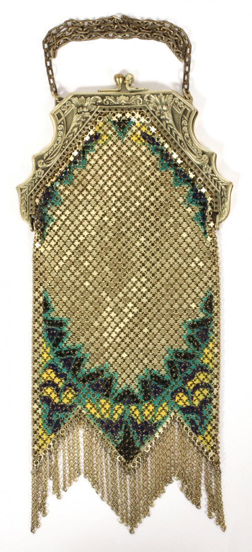 MANDALIAN MFG. CO. ENAMELED MESH EVENING BAG (1 of 3)