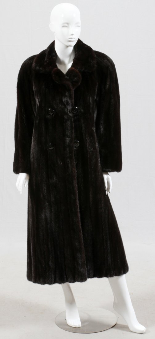 LAZARE'S FURS DARK BROWN MINK COAT (1 of 2)