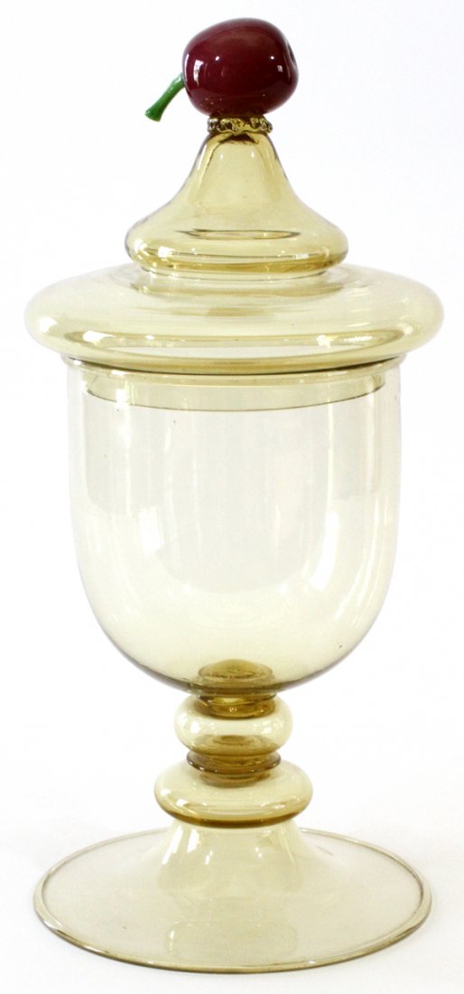 VENETIAN GLASS COVERED URN (1 of 2)