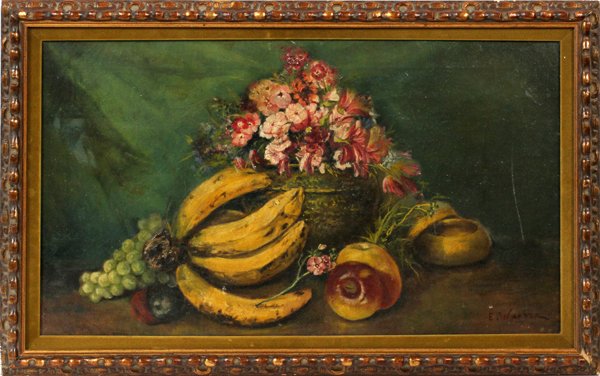 E. WARNER OIL ON CANVAS C. 1940-1970 (1 of 3)