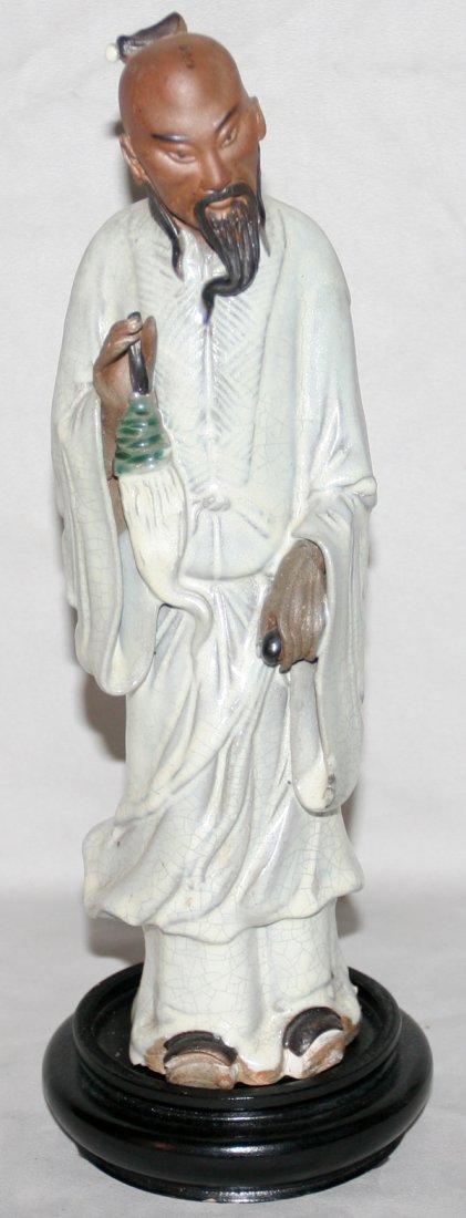 CHINESE GLAZED POTTERY FIGURE OF A MAN (1 of 1)