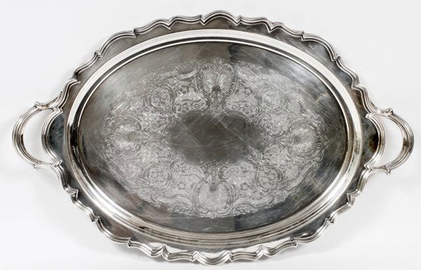 REED & BARTON PROVINCIAL SILVER PLATE TRAY (1 of 3)