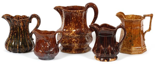BENNINGTON POTTERY PITCHERS FIVE (1 of 3)