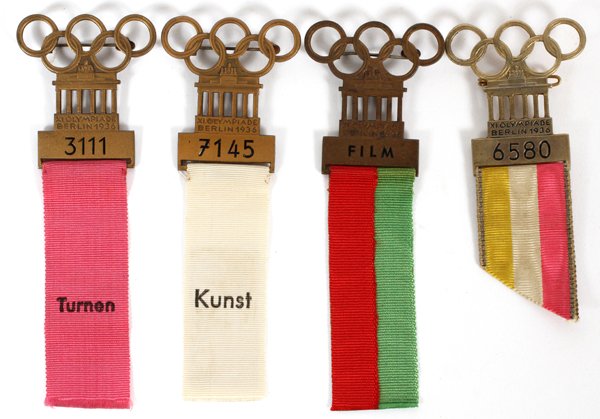 1936 OLYMPIC GAMES BRONZE PARTICIPATION BADGES (1 of 1)