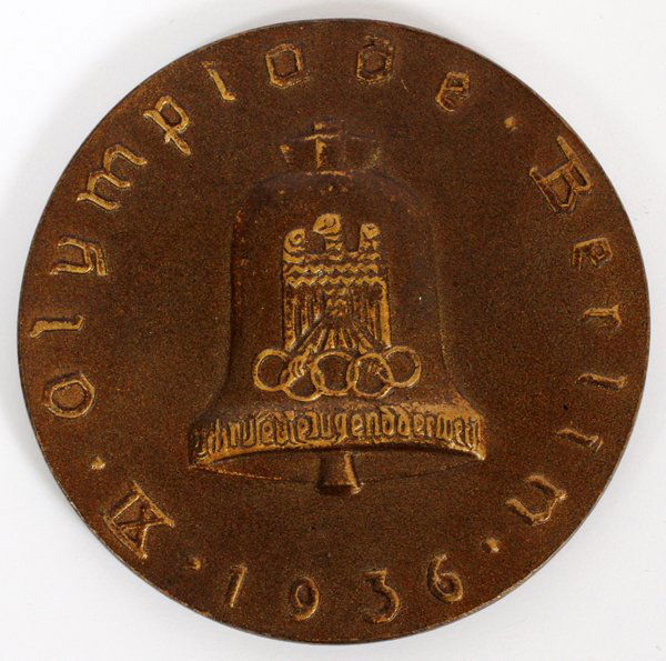 1936 OLYMPICS BRONZE PARTICIPATION TABLE MEDAL (1 of 2)